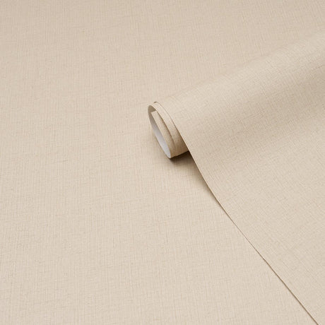 Schumacher Banbridge Linen Vinyl Sand Wallpaper
