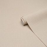 Schumacher Campagne Linen Vinyl Flax Wallpaper
