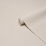 Schumacher Campagne Linen Vinyl Alabaster Wallpaper