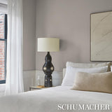 Schumacher Campagne Linen Vinyl Alabaster Wallpaper