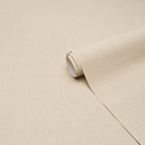Schumacher Campagne Linen Vinyl Sand Wallpaper