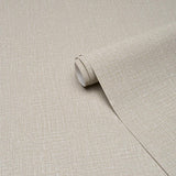 Schumacher Campagne Linen Vinyl Stone Wallpaper