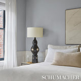 Schumacher Campagne Linen Vinyl Chambray Wallpaper