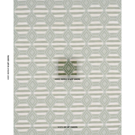 Schumacher Manta Performance Green & Mineral Fabric