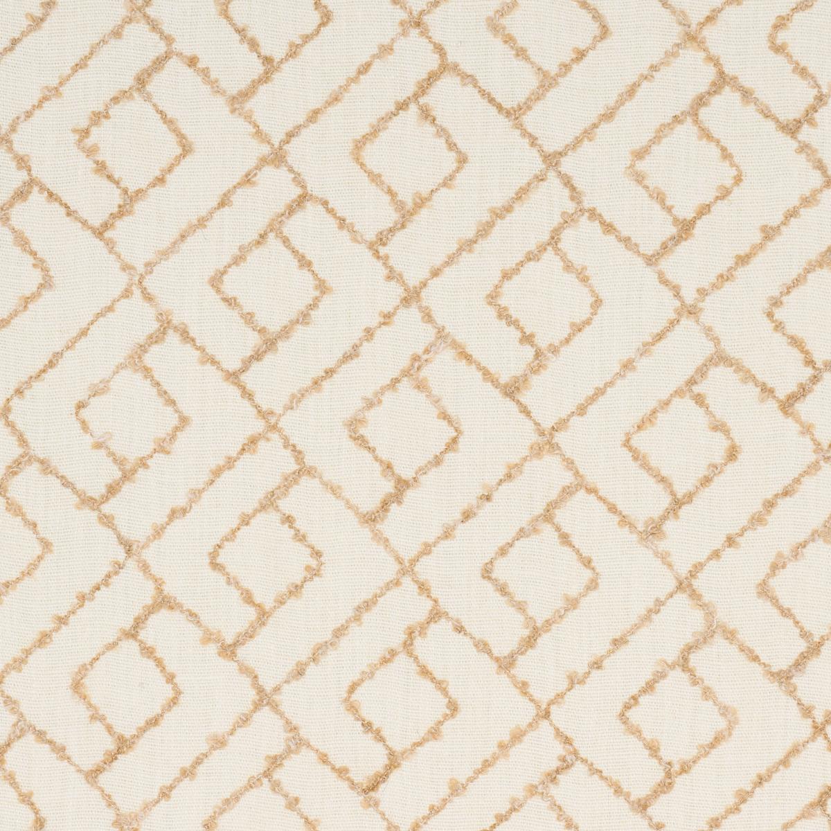 Schumacher Durant Embroidery Ochre Fabric