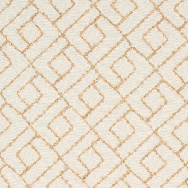 Schumacher Durant Embroidery Ochre Fabric