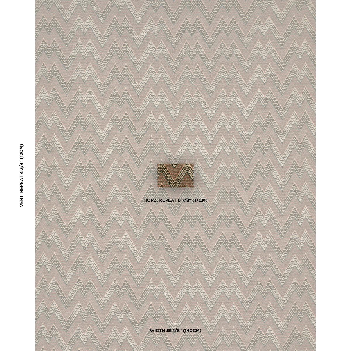 Schumacher Alpine Peaks Chevron Terracotta Desert Fabric