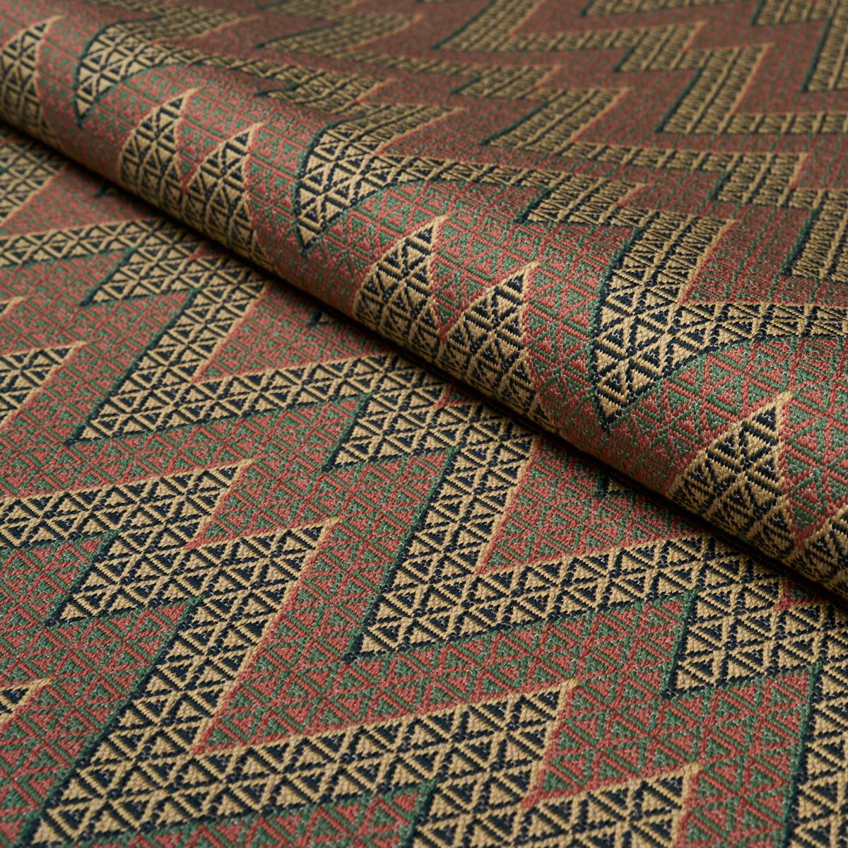 Schumacher Alpine Peaks Chevron Terracotta Desert Fabric