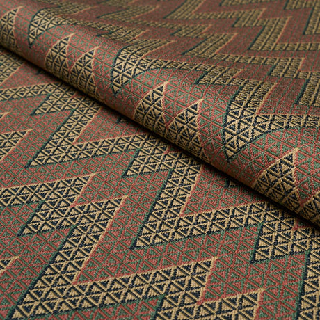 Schumacher Alpine Peaks Chevron Terracotta Desert Fabric