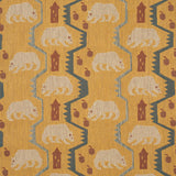 Schumacher Bear Brigade Ochre Fabric