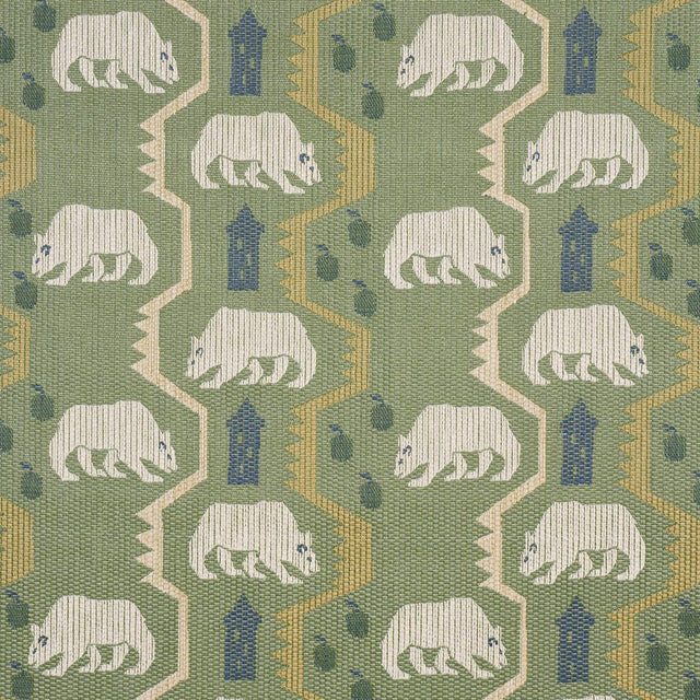 Schumacher Bear Brigade Forest Fabric