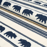 Schumacher Koda Stripe Indigo Fabric