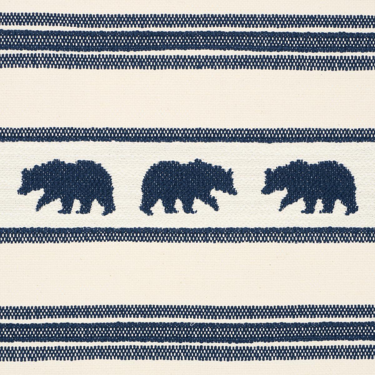 Schumacher Koda Stripe Indigo Fabric