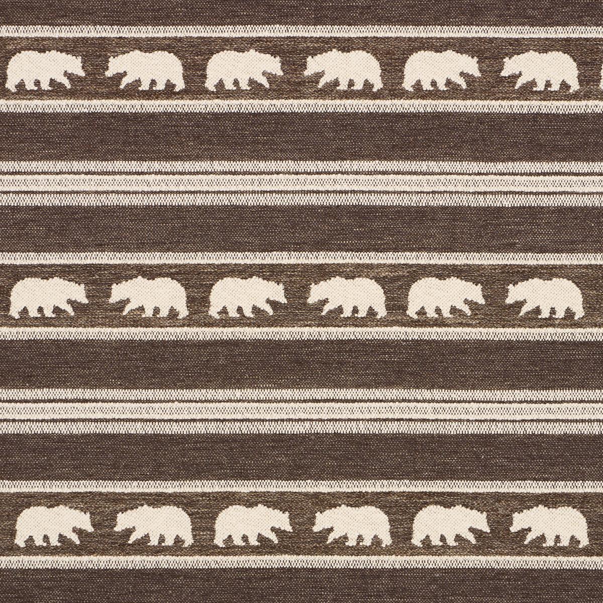 Schumacher Koda Stripe Coffee Fabric