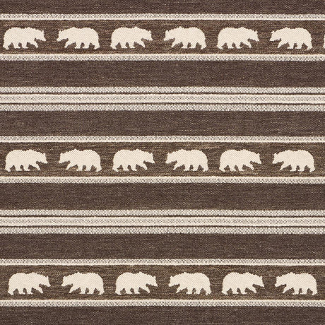 Schumacher Koda Stripe Coffee Fabric