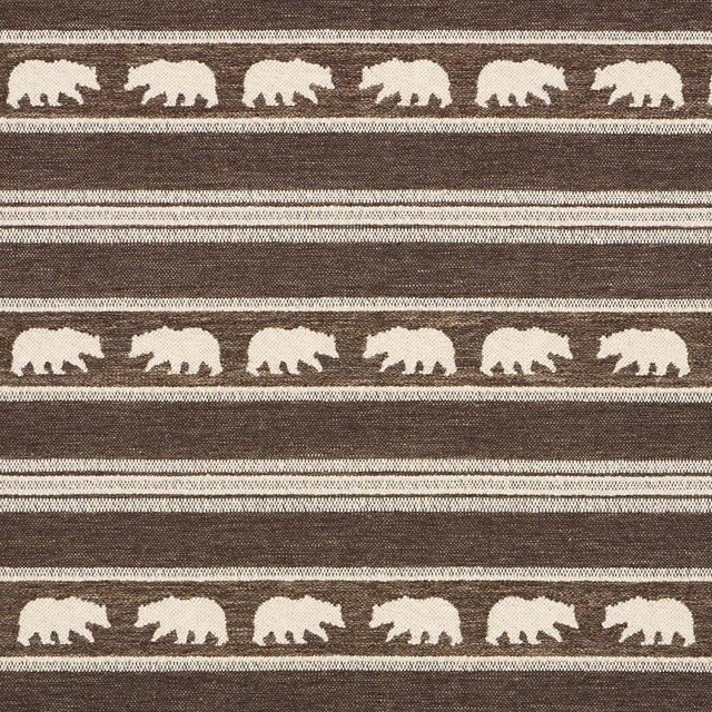 Schumacher Koda Stripe Coffee Fabric
