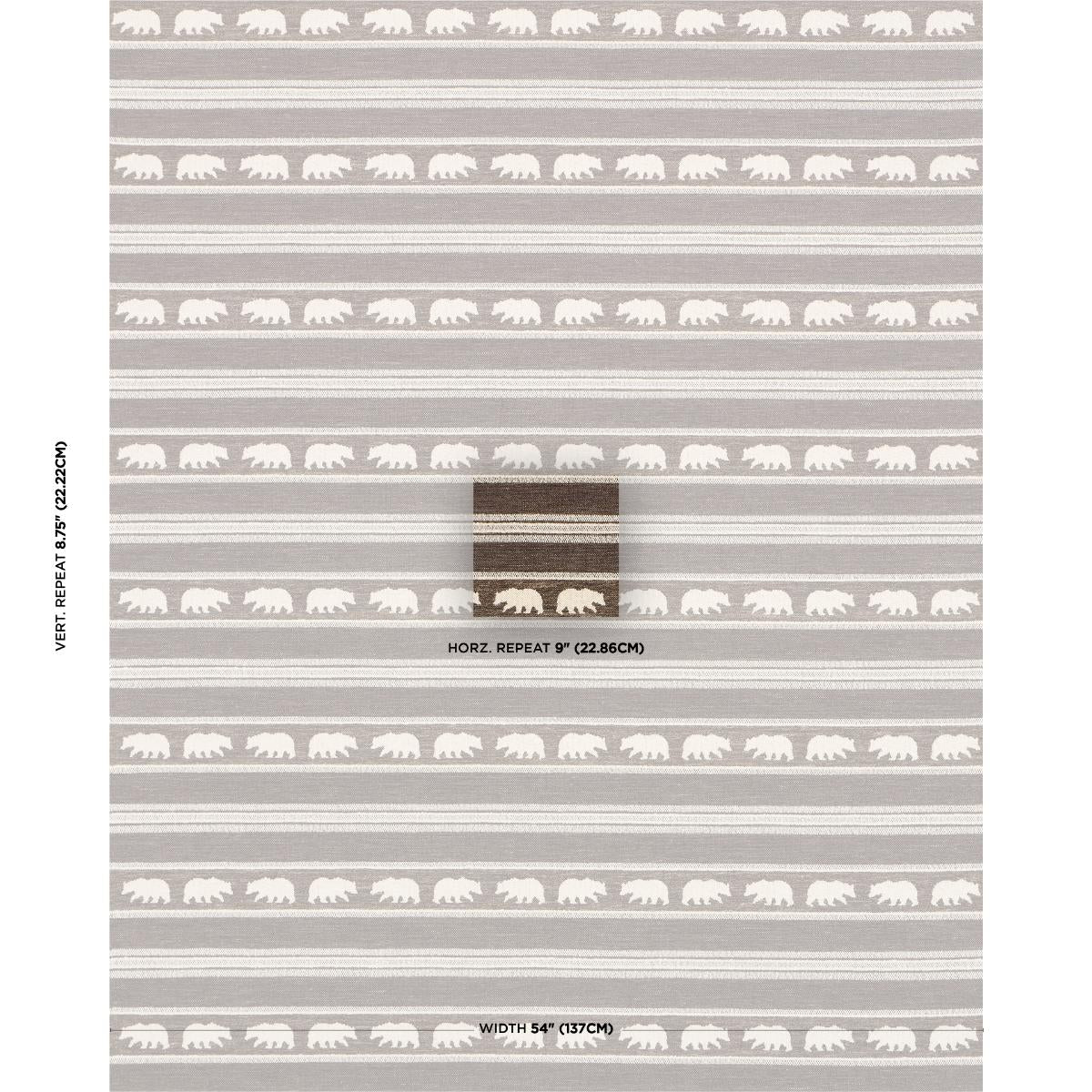 Schumacher Koda Stripe Coffee Fabric
