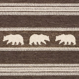 Schumacher Koda Stripe Coffee Fabric