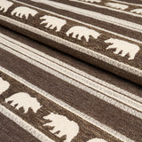 Schumacher Koda Stripe Coffee Fabric