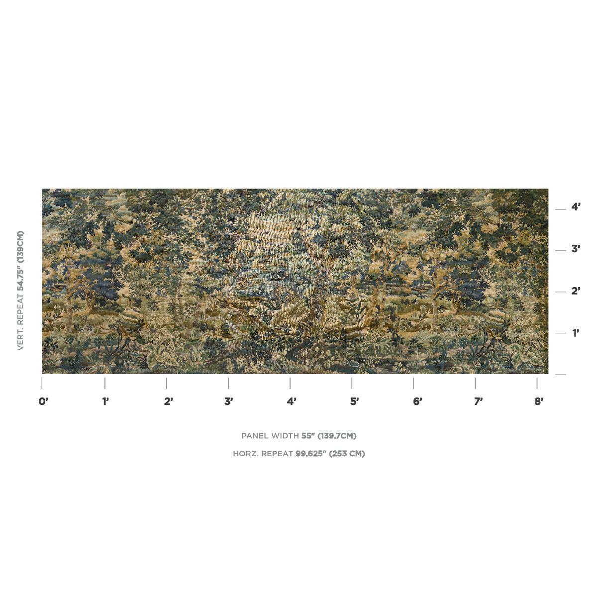 Schumacher Flemish Tapestry Vert Fabric