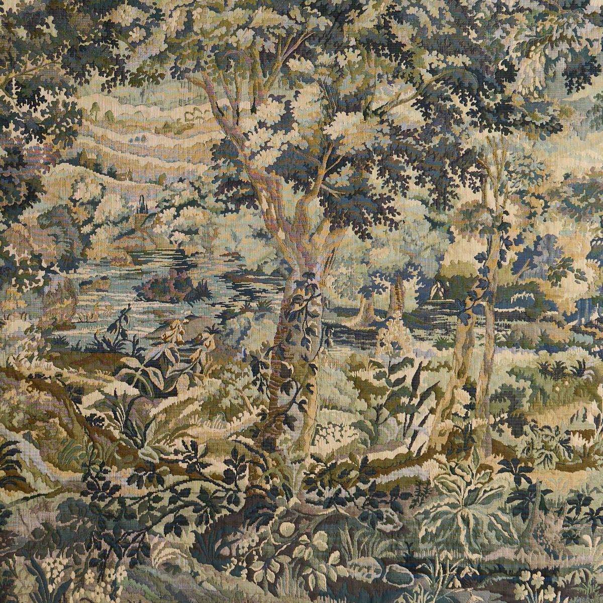 Schumacher Flemish Tapestry Vert Fabric
