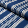 Schumacher Wellington Stripe Blue Fabric