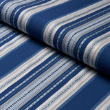 Schumacher Wellington Stripe Blue Fabric