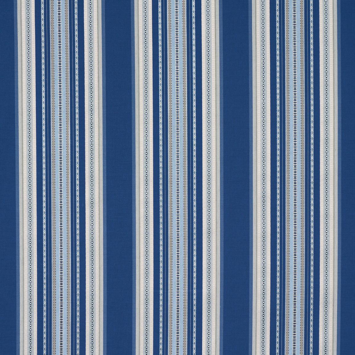 Schumacher Wellington Stripe Blue Fabric