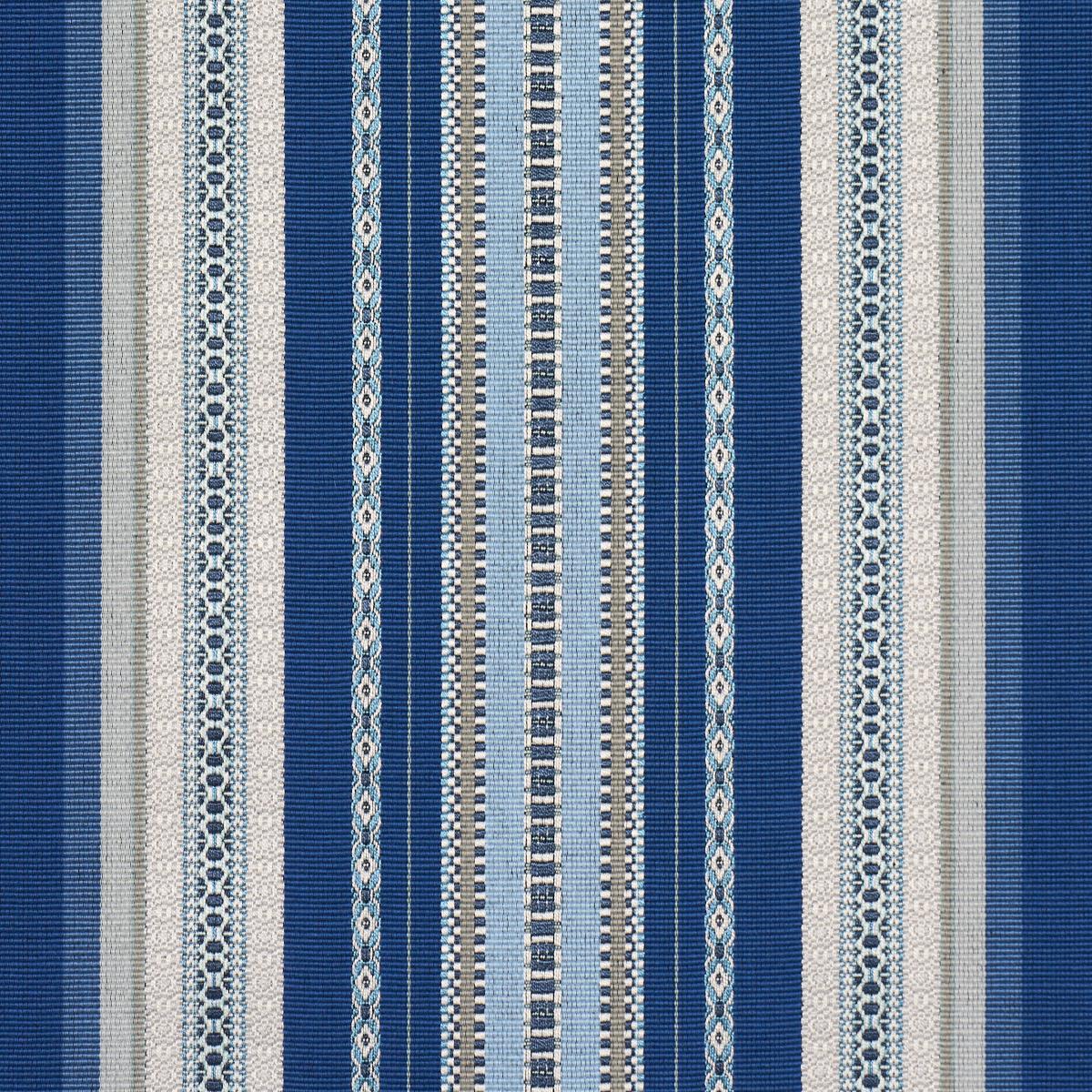 Schumacher Wellington Stripe Blue Fabric