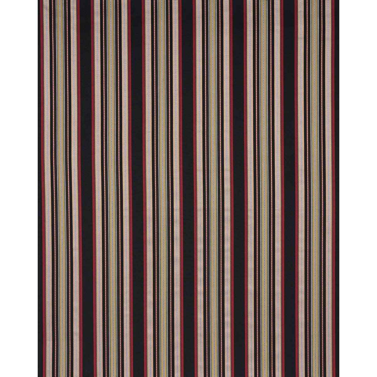 Schumacher Wellington Stripe Black Fabric