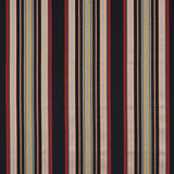 Schumacher Wellington Stripe Black Fabric