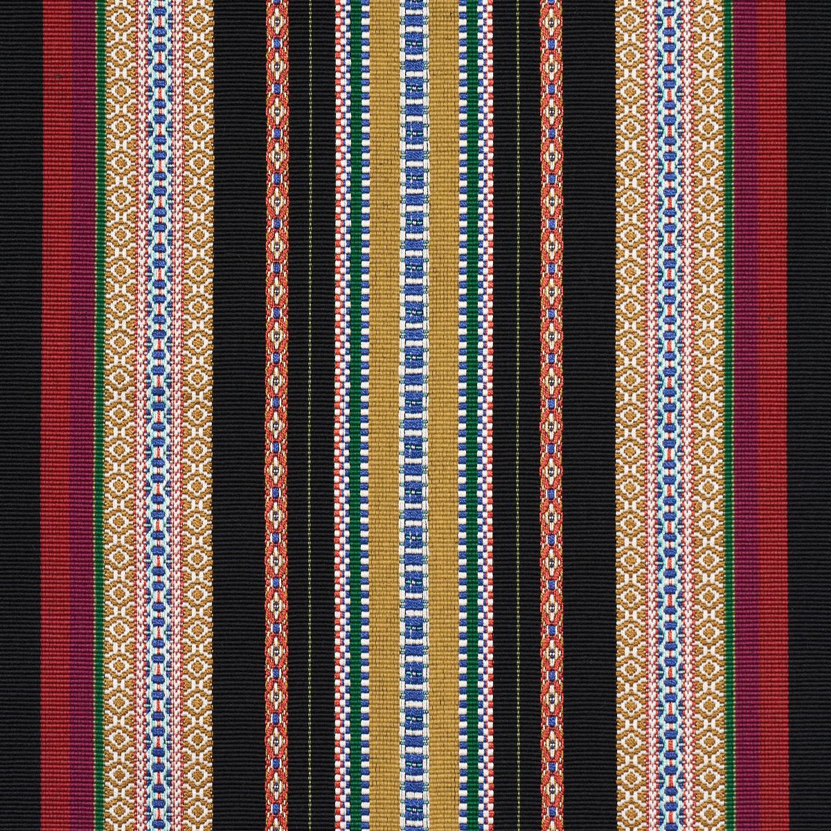 Schumacher Wellington Stripe Black Fabric