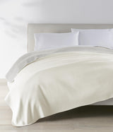 Peacock Alley ALTA 96x96 REVERSIBLE COTTON BLANKET PEARL