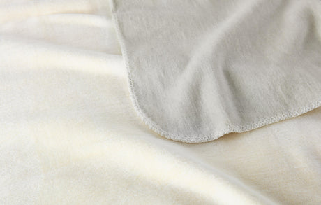 Peacock Alley ALTA 75x96 REVERSIBLE COTTON BLANKET PEARL