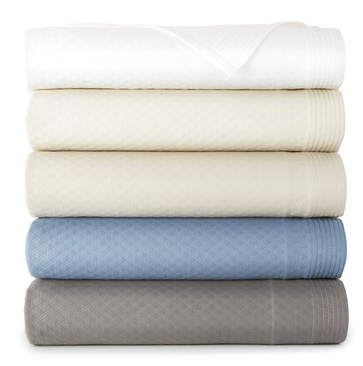 Peacock Alley ALYSSA 115x98 MATELASSÉ COVERLET WHITE
