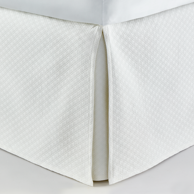 Peacock Alley ALYSSA 78x80x22 MATELASS BED SKIRT WHITE