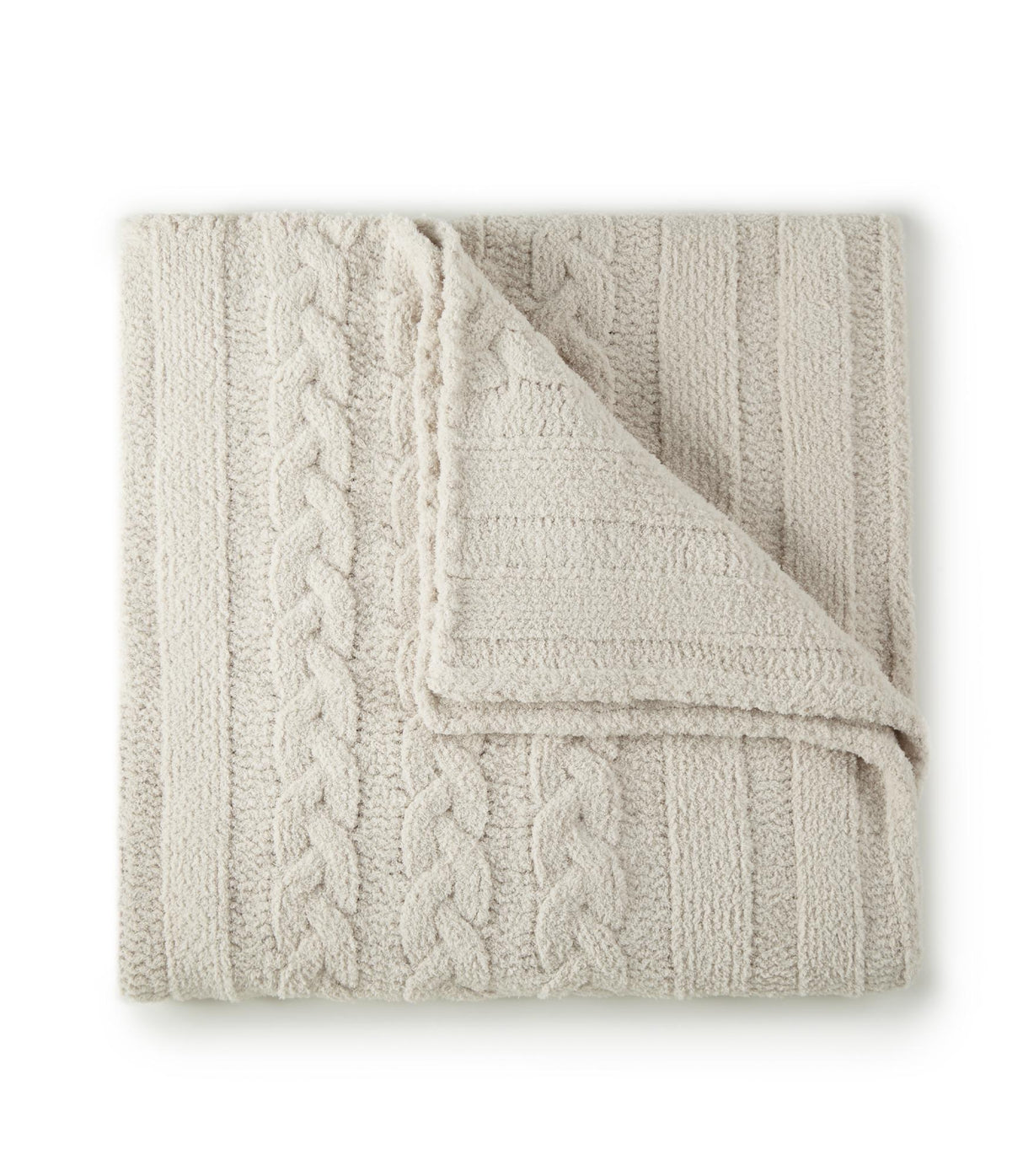 Peacock Alley CABLE KNIT 50x70 THR BLKT LIN
