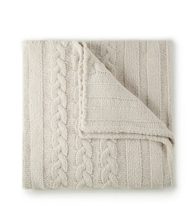 Peacock Alley CABLE KNIT 50x70 THR BLKT LIN