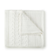 Peacock Alley CABLE KNIT 50x70 THR BLKT WHT