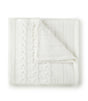Peacock Alley CABLE KNIT 50x70 THR BLKT WHT