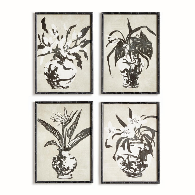 Napa  CHINOISERIE NOIR PRINTS, SET OF 4
