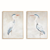 Napa  HERON PAIR HAND-EMBELLISHED GICLEES, SET OF 2