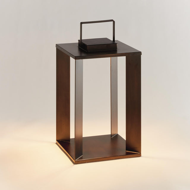 Napa Brushed Bronze HANLEY SOLAR LED LANTERN 18"