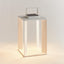 Napa Matte White HANLEY SOLAR LED LANTERN 18"