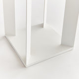 Napa Matte White HANLEY SOLAR LED LANTERN 18"
