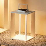 Napa Matte White HANLEY SOLAR LED LANTERN 18"