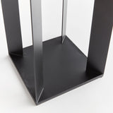 Napa Matte Black HANLEY SOLAR LED LANTERN 24"