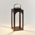 Napa Matte Black BROOKS SOLAR LED LANTERN 18"