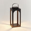 Napa Matte Black BROOKS SOLAR LED LANTERN 18"