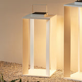Napa Matte White HANLEY SOLAR LED LANTERN 24"